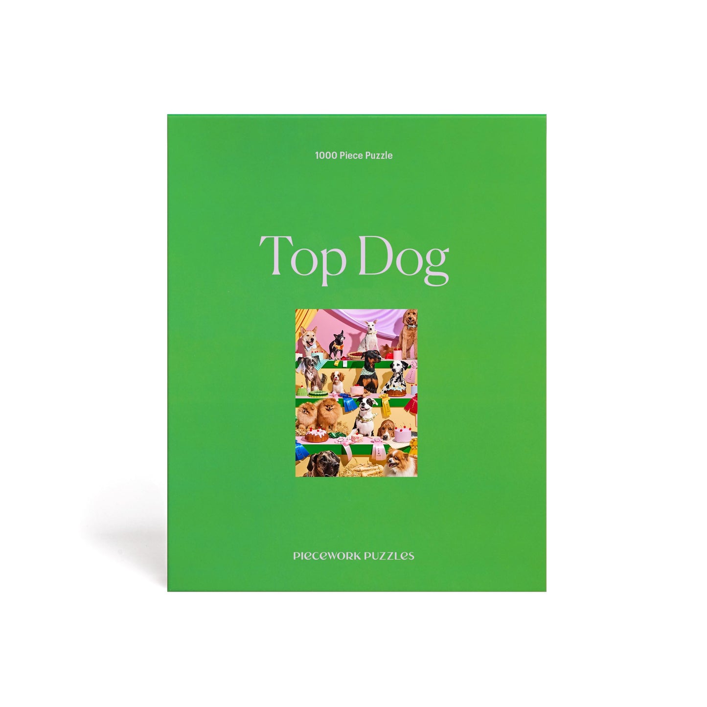 Piecework Top Dog 1000 Piece Puzzle For Adults, Challenging Jigsaw With Dogs And Baked Desserts Imagery, Soft-Touch Puzzle Gift