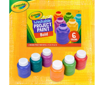 Crayola Washable Kids Paint (6Ct), Paint Set For Kids, Assorted Bold Colors, Arts & Crafts Supplies For Kids, Nontoxic, Toddler Gifts