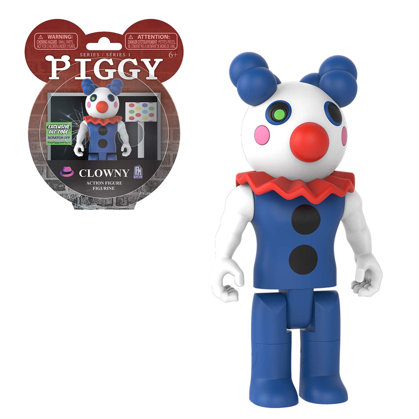 Piggy Action Figure - Clowny Articulated Buildable Action Figure Toy, Series 1 Collectible