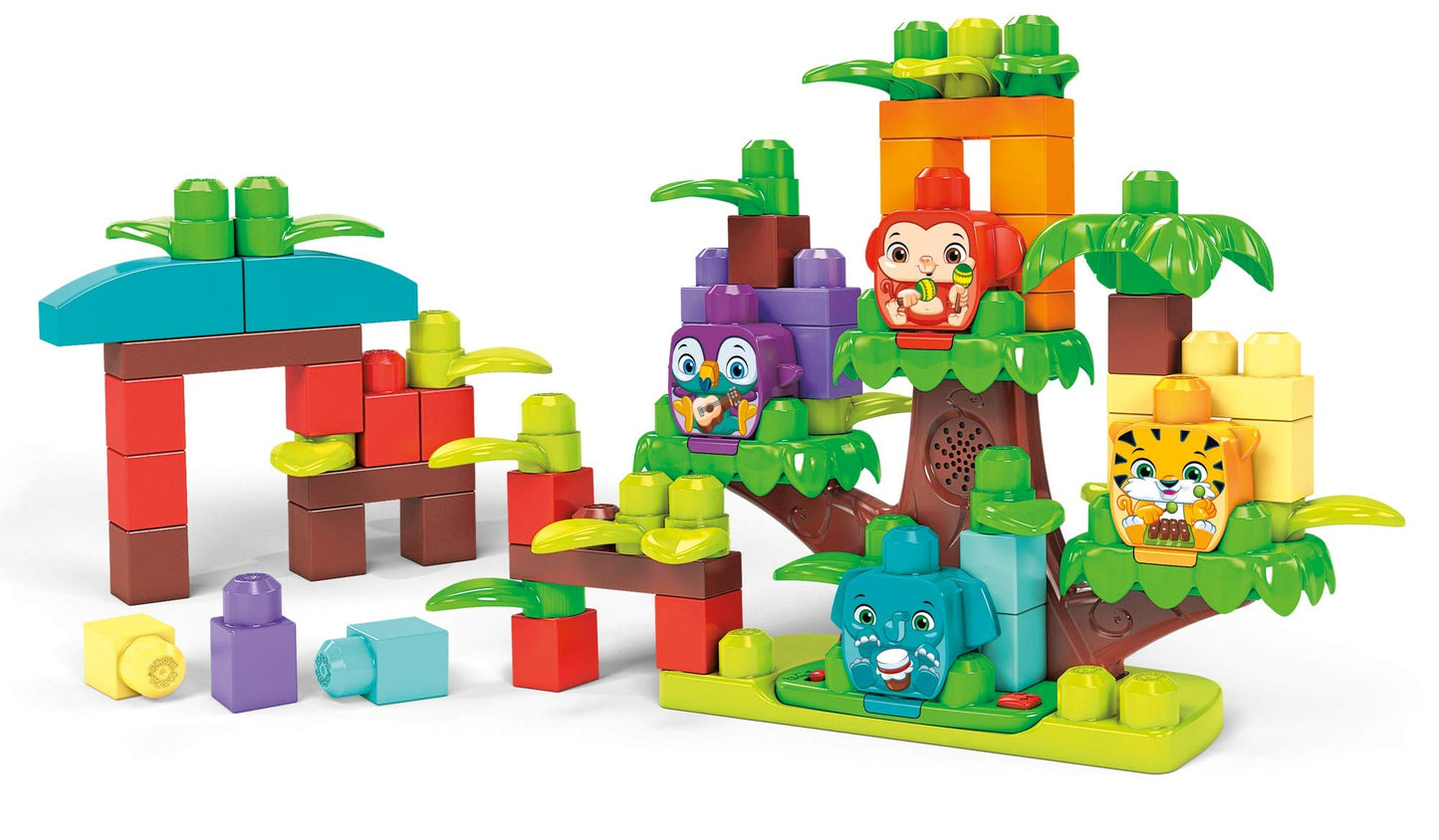 Mega Bloks Jungle Treehouse Band - Multi Color Toy Building Blocks - Model GGG11 - Plastic Construction
