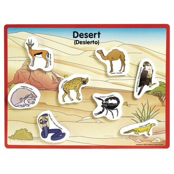 Excellerations Animals In Their Habitats 6 Puzzle Boards Learning Activity Tool For Kids (48 Pieces)