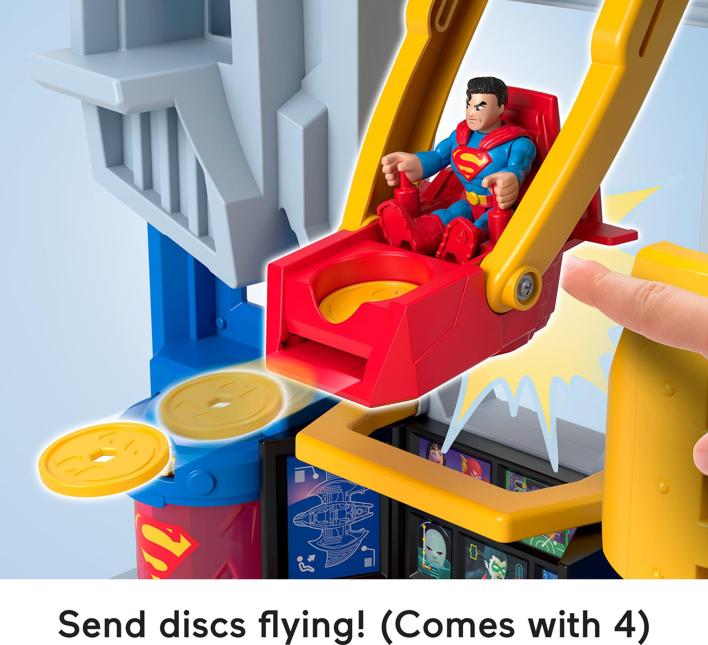Fisher-Price Imaginext Dc Super Friends Batman Toy, Ultimate Headquarters Playset 2-Ft Tall, Lights Sounds & 10 Pieces For Kids