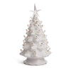 Ceramic Christmas Tree - Tabletop Christmas Tree With Lights - (11.5 Inch Medium White Christmas Tree / White Lights) - Lighted Vintage Ceramic Tree