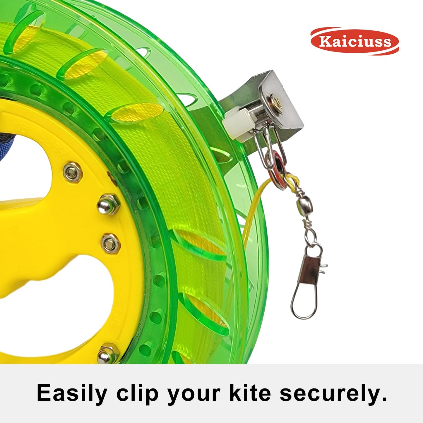 Kaiciuss Kite Reel Winder With Line, Kite String Reel For Kids & Adults, Easy To Use Kite String And Spool, It Comes With Durable Kite Thread And Connector (Green)
