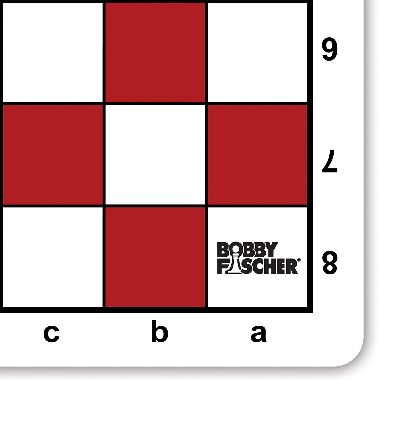 Bobby Fischer Tournament Roll Up Travel Chess Board - 20 Inches - Mousepad Style With Red Squares By We Games