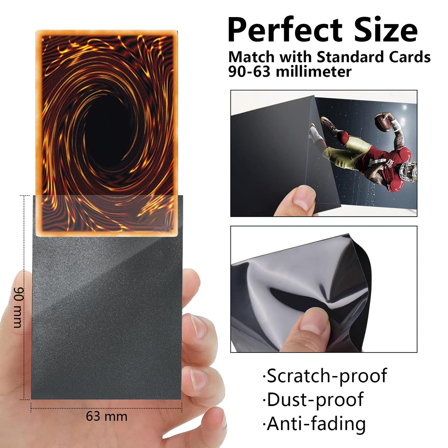 for MTG Playmat TCG Board Game Mat Plus 50 Pcs Card Sleeves, 24 x 14 Table Mats Game Mousepad with Soft Surface Non-Slip Base fo