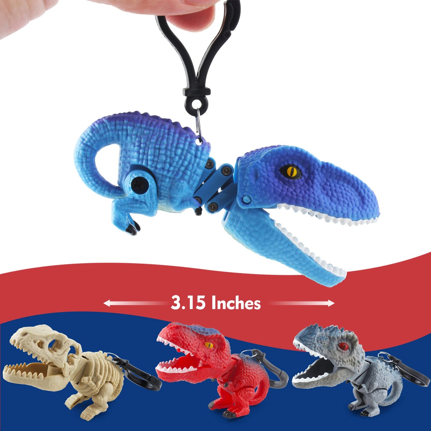 Dinobros Easter Egg With Dinosaur Toys Filled For Kids, 4 Surprise Eggs Easter Basket Stuffers Fillers With Dino Chomper Birthday Party Favors Gift For Boys And Girls