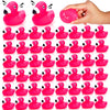 Goaste 50 Pieces Flamingo Rubber Ducks Bulk, Mini Pink Flamingo Bath Toys, Cute Floating Squeaky Bathtub Ducks for Baby Shower,