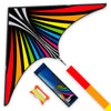 Colorful Rainbow Crystal Kite for mature-themed and Kids Easy to Fly Kites for Kids Ages 8-12 Outdoor Fun Sports Beach Children Toys Kites (Colorful Lines 1)