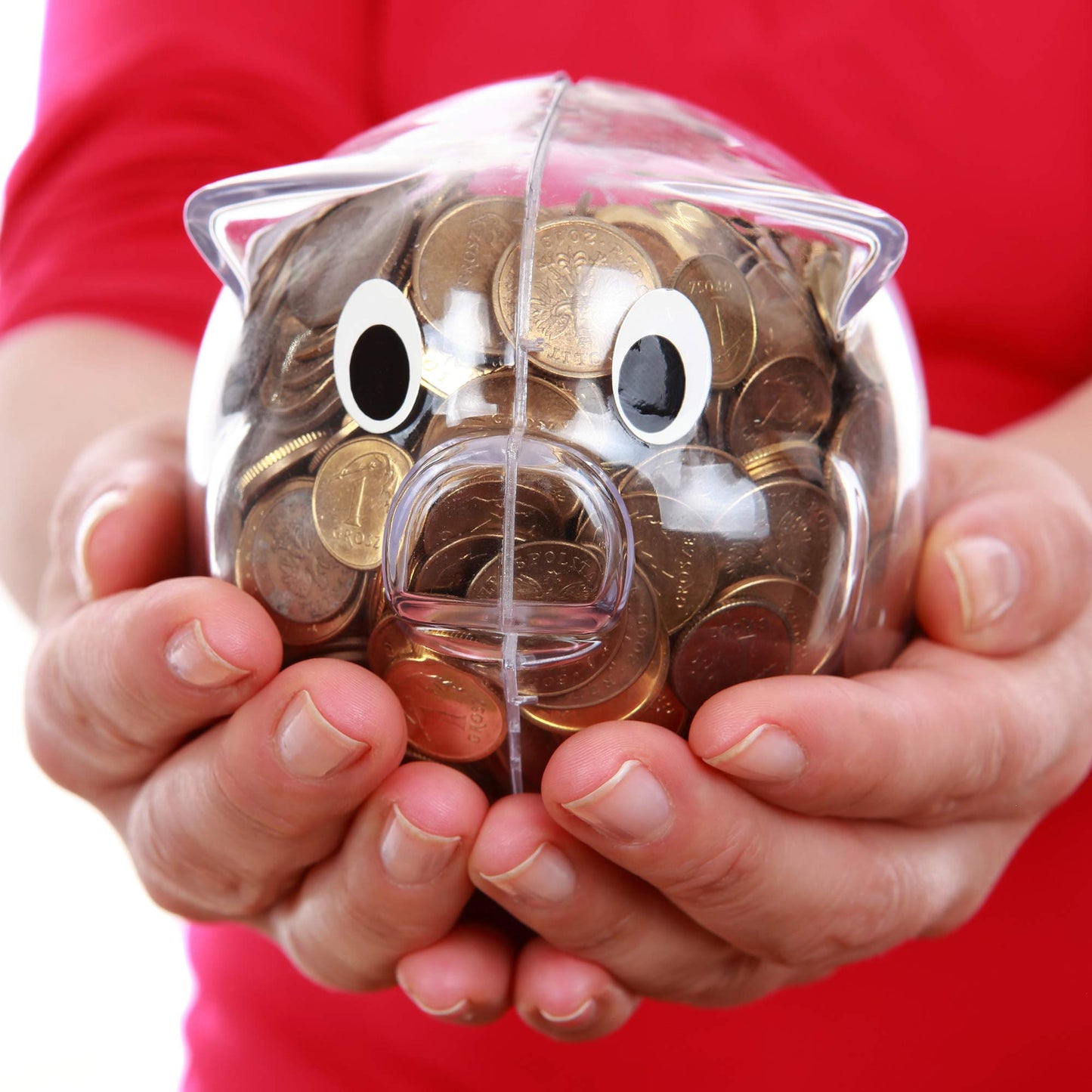 Windy City Novelties Mini Educational Kids Clear Plastic Piggy Bank