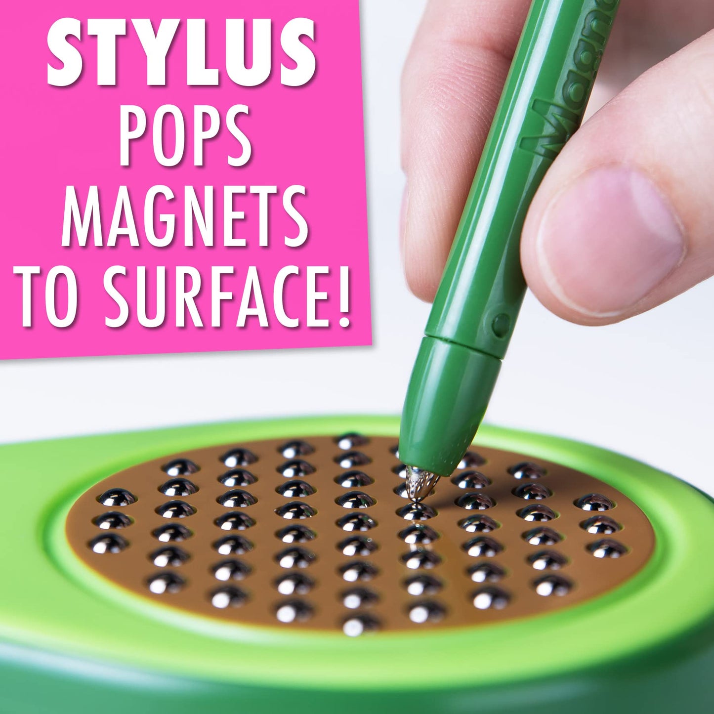 Magnatab Minis - Sensory Toys, Magnetic Drawing Tool, Toddler Writing Practice, Sensory Play, Fidget Toys, Stylus Included, Travel-Friendly, Ages 3+ - Cactus