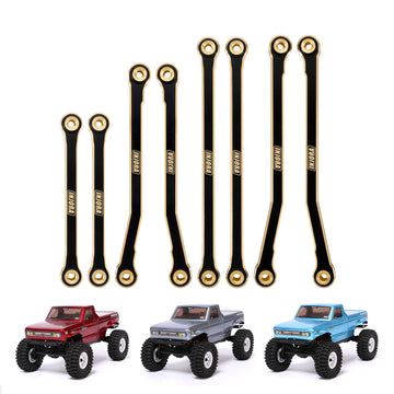 INJORA Black Coating Brass High Clearance Chassis Links for 1/18 RC Crawler Redcat Ascent-18 Upgrade
