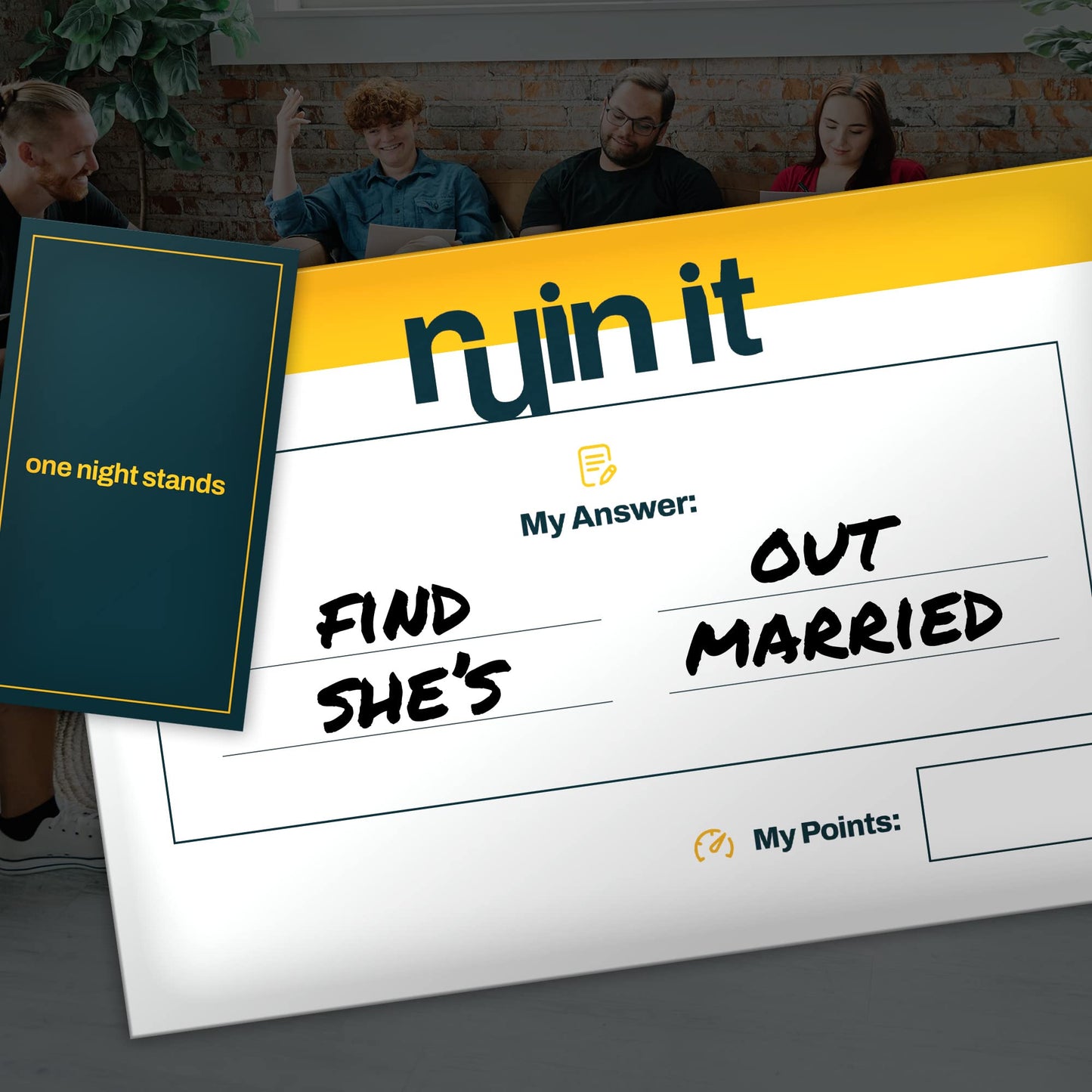 Inspiration Play Ruin It - Fun Adult Party Board Game for 3-8 Players, Ages 18+, Made of Cardstock