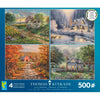 Ceaco - 4 In 1 Multipack - Thomas Kinkade - Seasons - (4) 500 Piece Jigsaw Puzzles