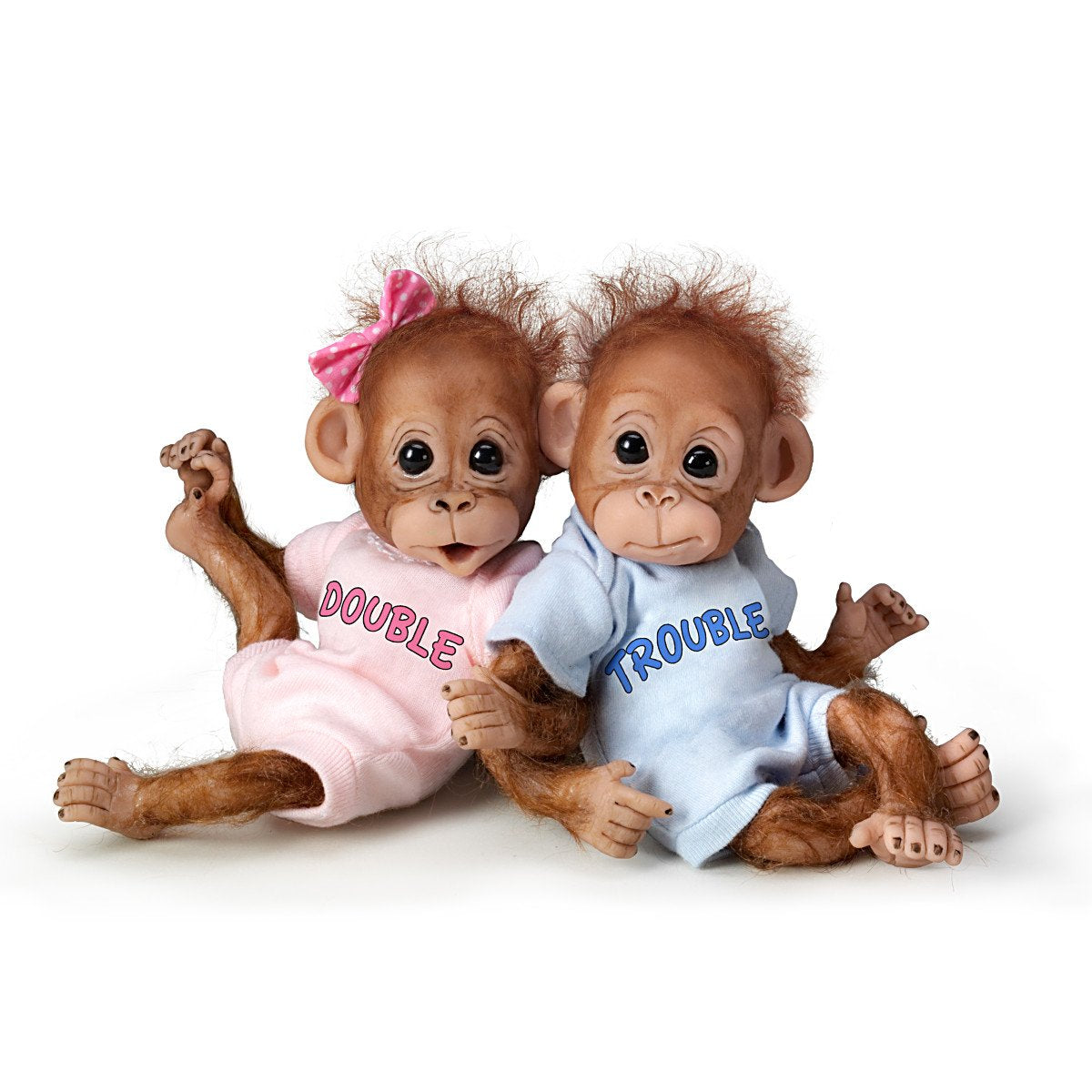 The Ashton-Drake Galleries Monkey Baby Doll Set: Double Trouble