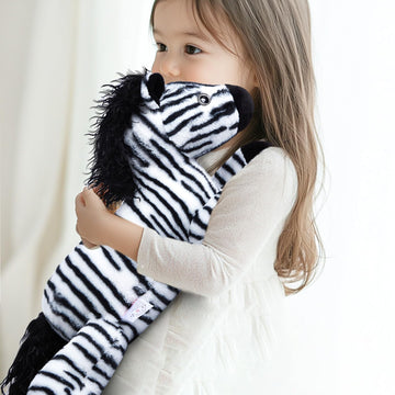 Niuniu Daddy 20'' | 3.3 Pound Zebra Weighted Stuffed Animals For Kids Adults, Soft Zebra Weighted Beads For Stuffed Animals For