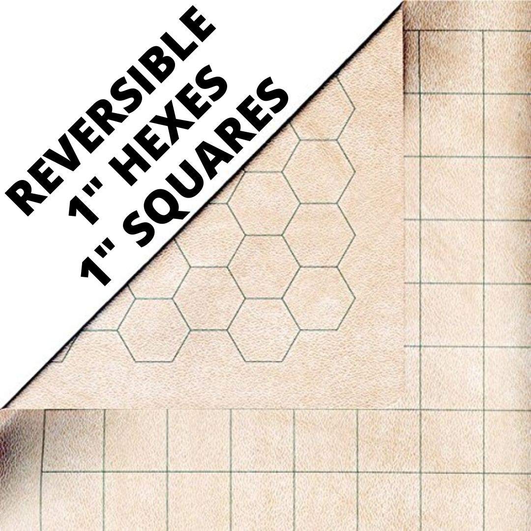 Chessex Role Playing Play Mat: Battlemat Double-Sided Reversible Mat For Rpgs And Miniature Figure Games (26 In X 23 1/2 In) Squ