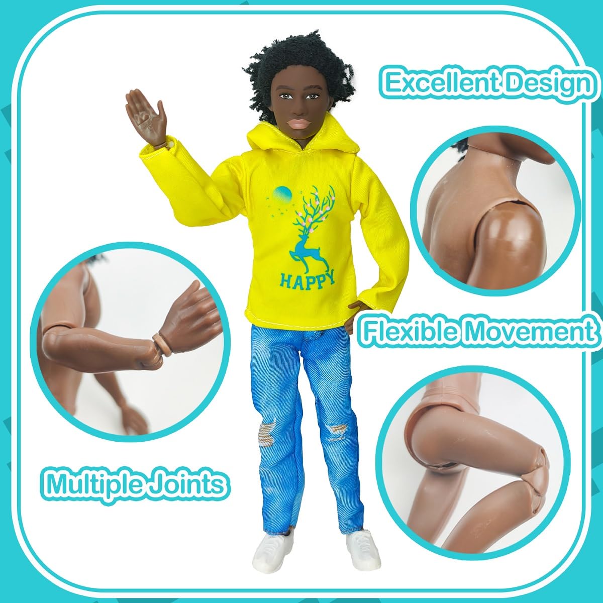 Flfuatt Stylish Fashions Girls Doll Toys, The Ultimate Fashionista Doll For Trendy Kids, 11.5 Inch Fashion Doll (F Edition)
