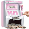 Pink Piggy Bank For Kids, Atm Machine Bank For Real Money With Debit Card, Bill Feeder, Coin Recognition, Balance Calculator, Electronic Savings Safe Box, Gifts For Teen Boy Girl