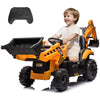 NEECHIPRO 24V Yellow Ride On Excavator for Kids 3-8 - Construction Electric Vehicle with Remote Control, Adjustable Speeds, Digging Arm