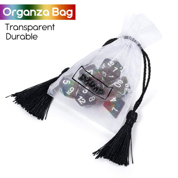 Rainbow DND Dice Set, DNDND Transparent Rainbow Polyhedral Die with Free Organza Bag for D&D Dungeons and Dragons RPGs Role Play