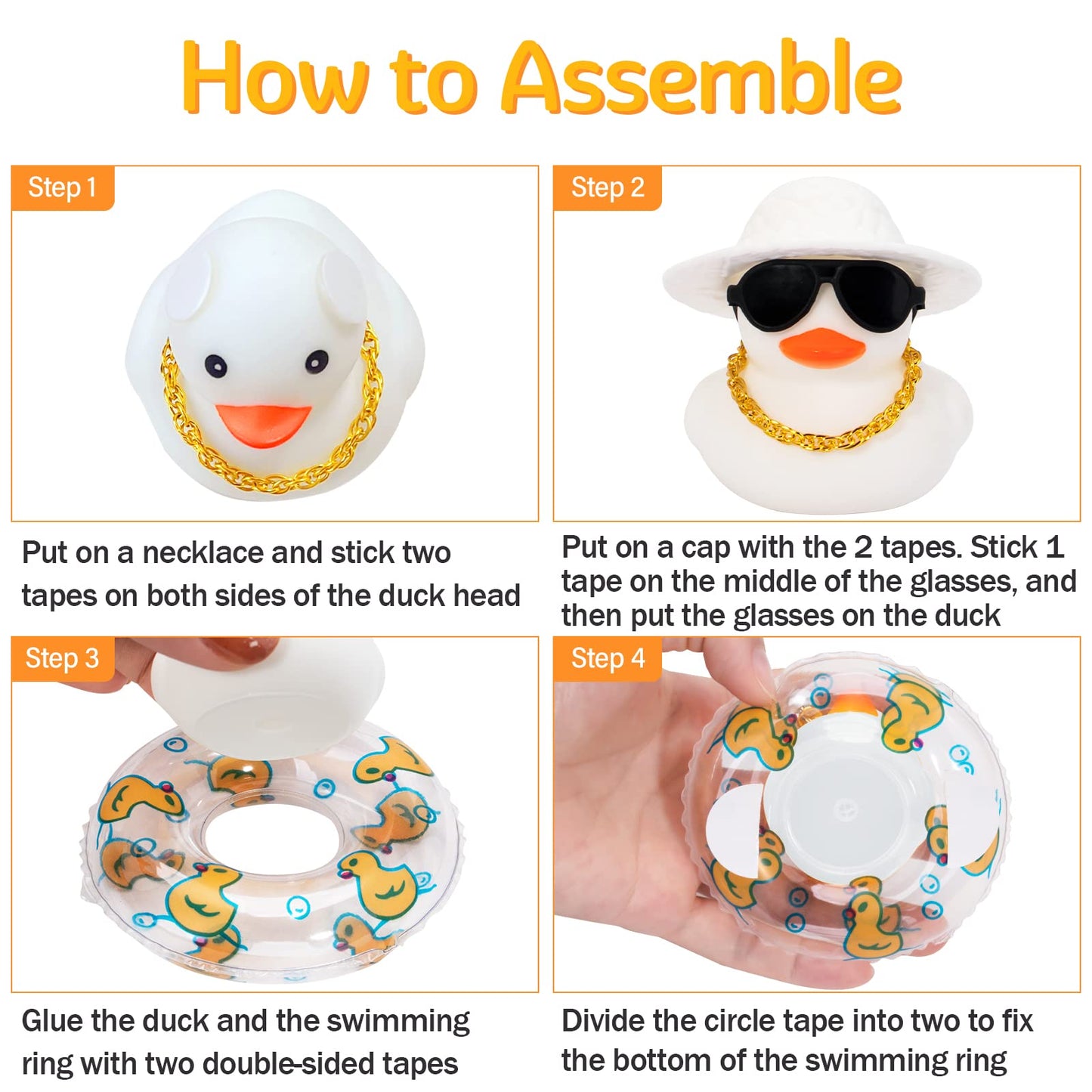Wonuu Car Accessories Rubber Ducks Dashboard Decorations Rubber Duck Pink Accessories Dashboard Duck Car Decorations Car Ducks For Dashboard Car Duck Car Dashboard Decorations, Bg-White-Strawhatwhite