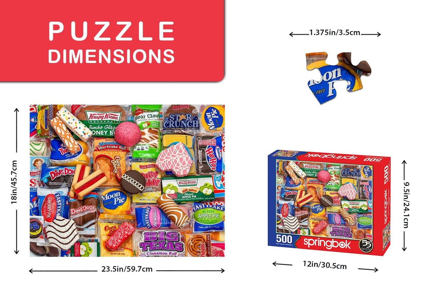 Springbok - Snack Treats - 500 Piece Jigsaw Puzzle- Nostalgic Photo Of Our Favorite Snacks From Past