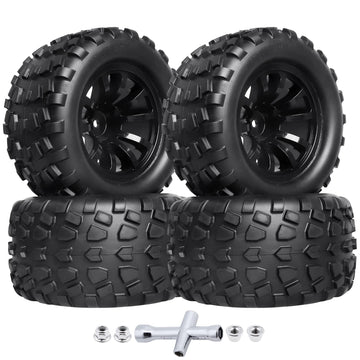 HobbyPark PreGlued Mounted 12mm Hex Hubs RC Truck Tires and Wheels 2.8 Tires with Foam Inserts for Traxxas Rustler Stampede Hoss