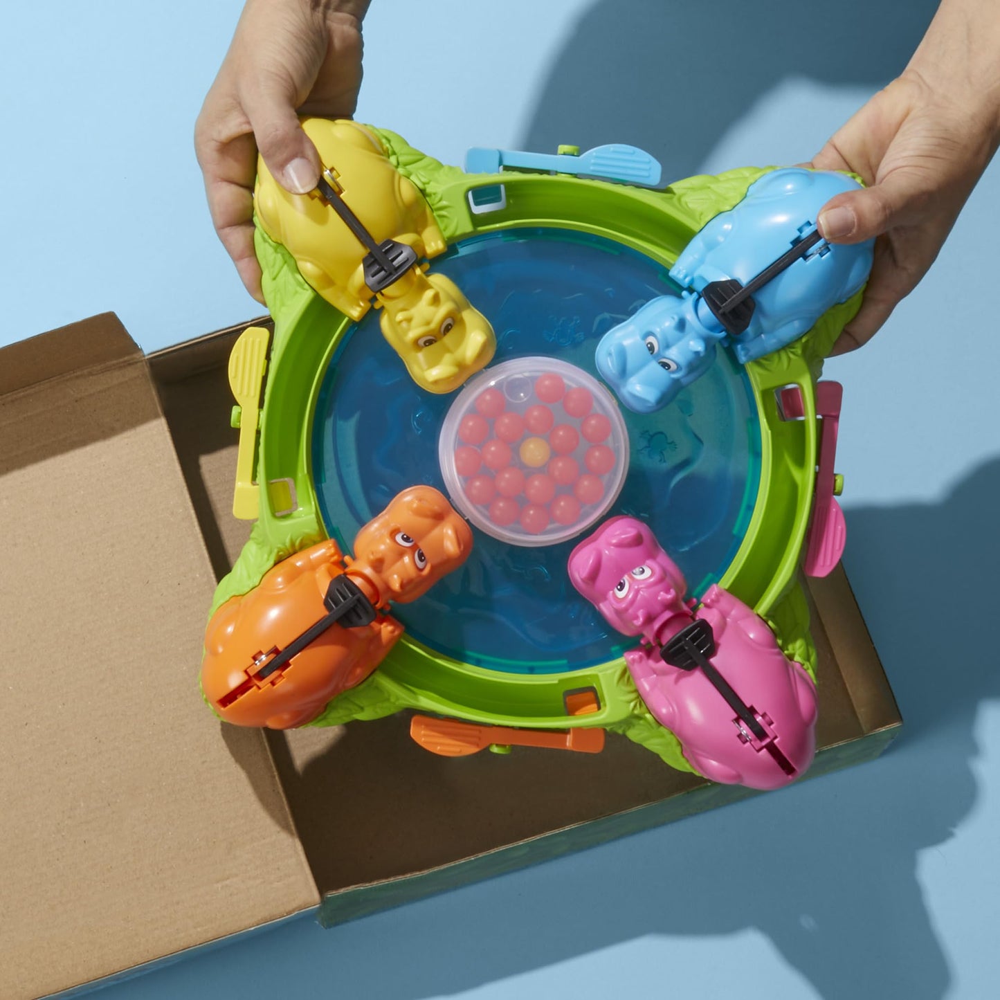Hungry Hungry Hippos Game For Preschoolers | Instant Marble Relaunch, Easy Set-Up & Storage| Ages 4 And Up | 2 To 4 Players | Kids Games