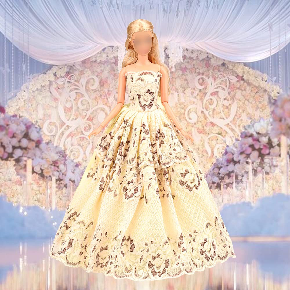 Barwa 5 Pcs Handmade Doll Clothes Wedding Gowns Party Dresses For 11.5 Inch Dolls