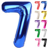 Metallic Blue Number 7 Balloon 40 Inch, 7 Balloon Number, 7Th Birthday Decorations, Navy Blue Party Supplies For Boys Girls