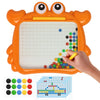 Toy Imagine Crab Magnetic Beads Board For Kids - Educational Dot Magpad With Magnetic Pen,20 Pattern Sheets,Montessori Learning