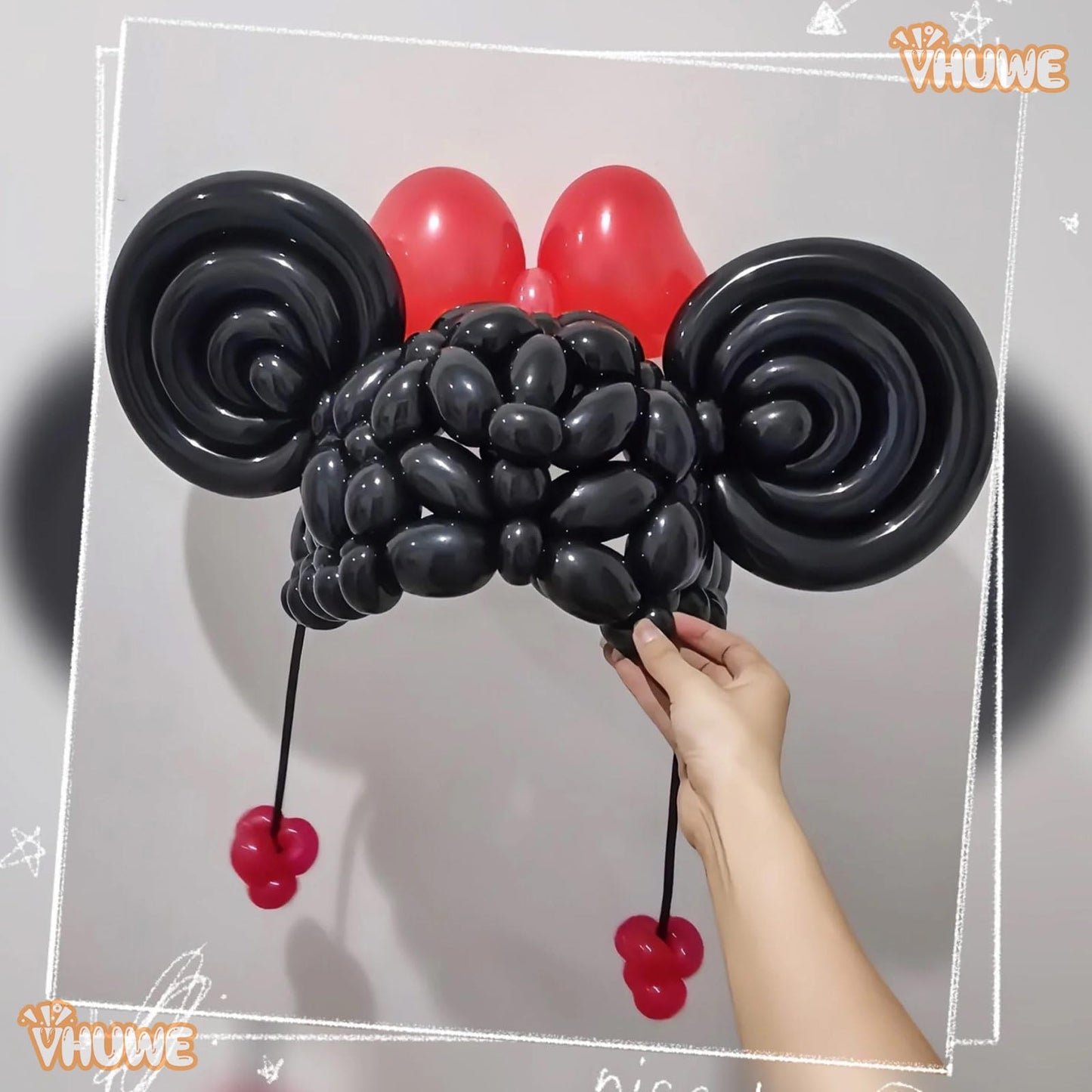 260 Balloons Black, Thickened 100 Pack Long Balloons Twisting Skinny Magic Balloons For Balloon Arch Animals Clown Kids Birthday