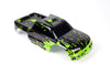 SummitLink 1/10 Scale RC Car Body - Muddy Green Over Black, Plastic, 15 inches, Model Stampede-2024