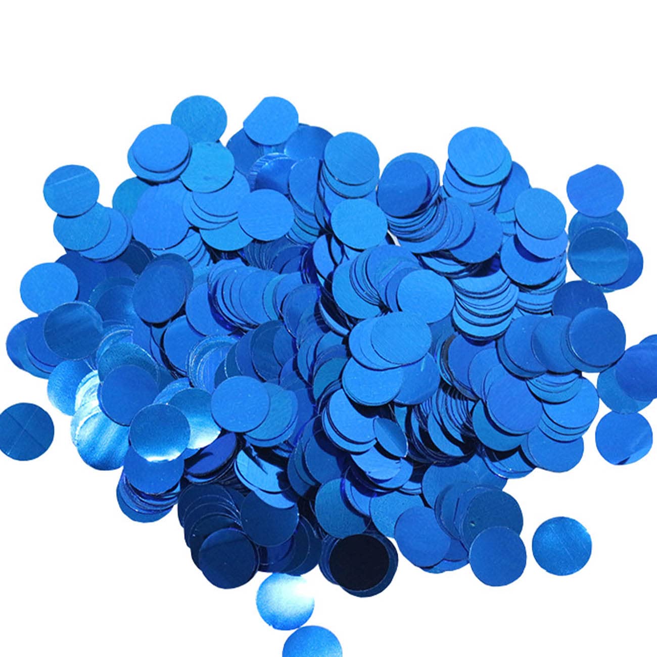 SIPRKAICT Blue Metallic Foil Confetti(0.59 inch) Round Dots Glitter Table Confetti for Party Wedding Decorations,2.11 OZ per pac