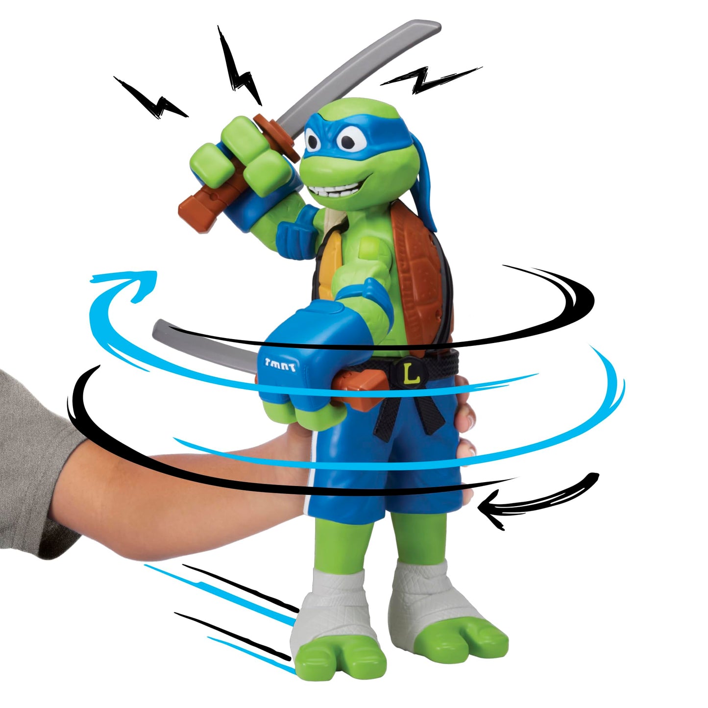 Tales Of Teenage Mutant Ninja Turtles: Giant Roll N Punch Leonardo Figure By Playmates Toys