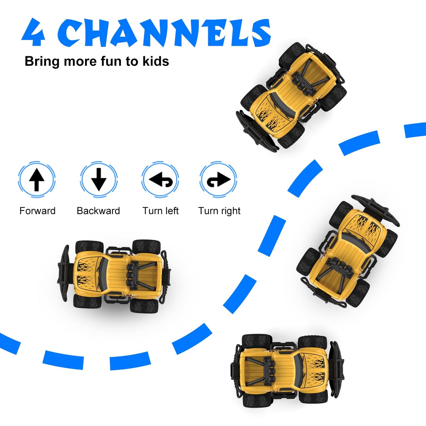 Mafbeanl Remote Control Car for Boys 4-7, 1:43 Scale Mini RC Car for Kids 3-5, Car Toys Truck Xmas Birthday Gifts for Toddlers 3