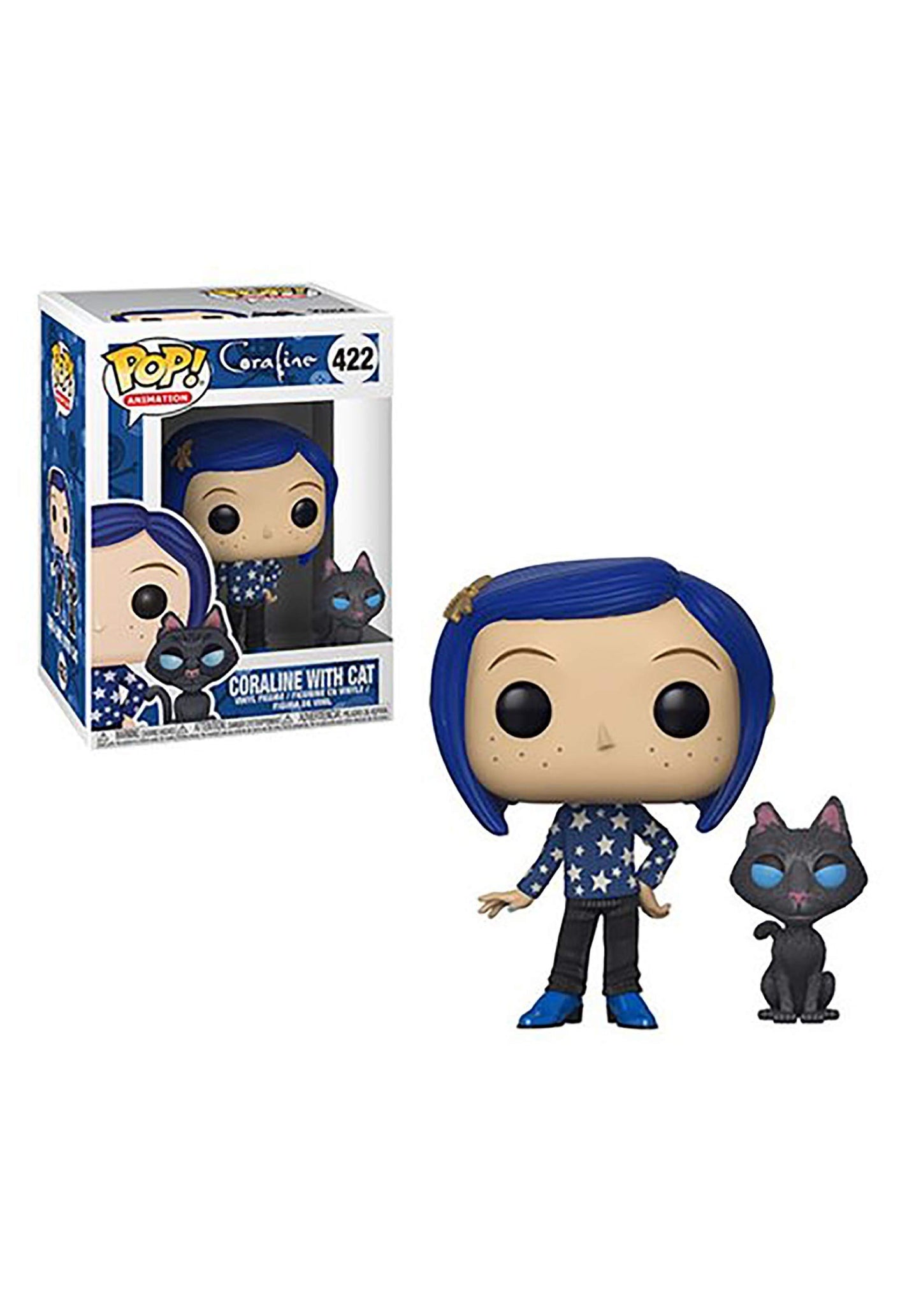 Funko 32811 Pop Movies Coraline With Cat Buddy Collectible Figure, Multicolor, Standard