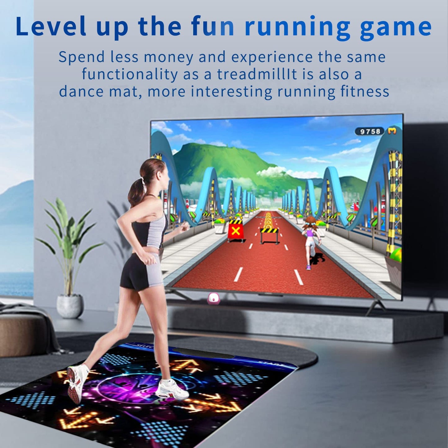 Yrprsodf Dance Mat For Kids And Adults, Musical Electronic Dance Step Pad With 100+ Games, 200+Songs, Hd Camera, 2 Motion Sensor Controllers, Mtv & Cartoon Modes, Dance Mat Toy For Girls& Boys