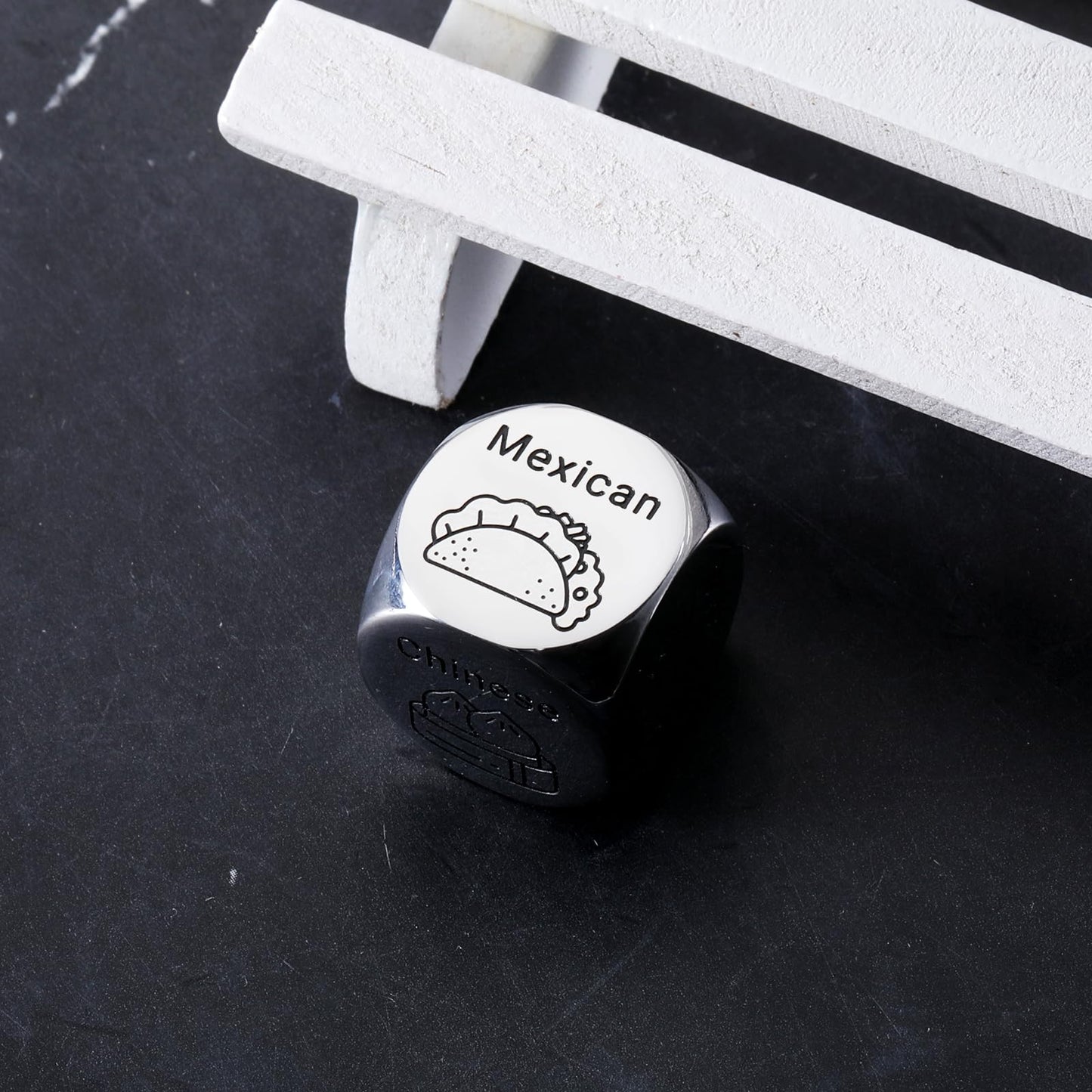 Santa Swap Gift Exchange Dice Food Dices Bachelor Party Favors Anniversary Date Night Dice for Men Steel Gifts for 11th Anniversary Date Night Gifts for Boyfriend Christmas Stocking Stuffers