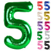 Green Number 5 Balloon 40 Inch, 5 Balloon Number, 5Th Birthday Decorations, Green Party Supplies For Boys Girls