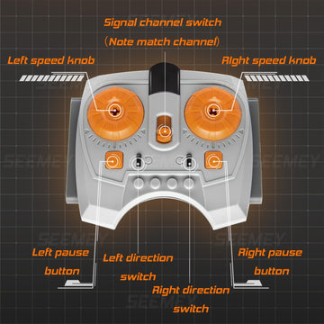SEEMEY 34Pcs Power-Function Kit Set Motor Battery Infrared-Remote-Control Receiver Train Adjustable Speed Technic-Motor Parts, T