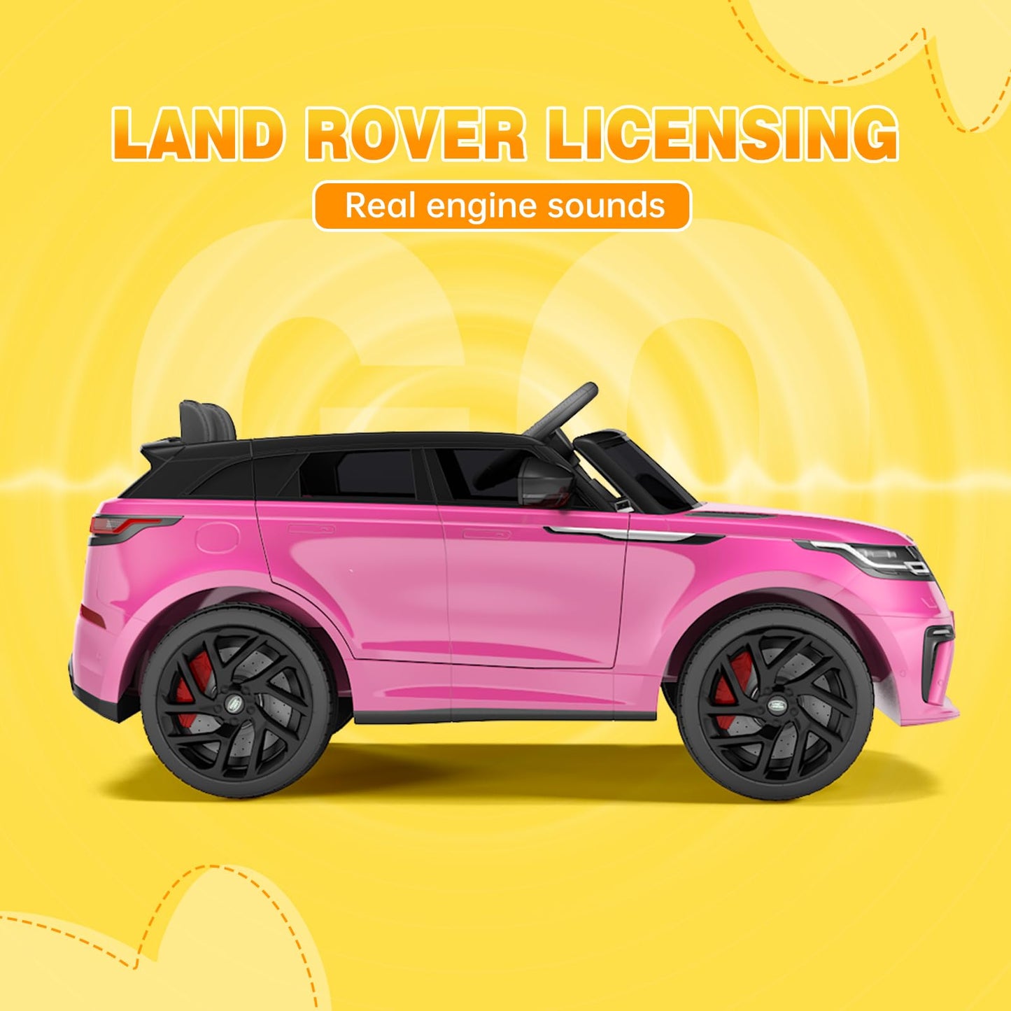 Garvee Kids Electric Car With Remote Control, Licensed Land Rover Ride On Truck Toy For Ages 37 Months+ W/Parent Remote, Rocking