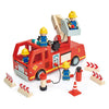 Tender Leaf Toys - Fire Engine - Wooden Fire Truck Toy with Firefighters and Accessories - Story Telling, Pretend Play and Imagi