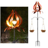 Multi-Functional Yard Wind Spinners with Solar Lights Outdoor Garden,YNGFIL Large Ornaments Outdoor with Double Shepherds Hooks