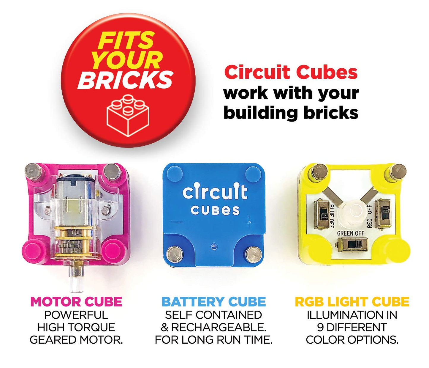 Circuit Cubes Gears Go! Multi-Vehicle Mobility Launch Kit - Engineering Stem Kit For Children And Adults