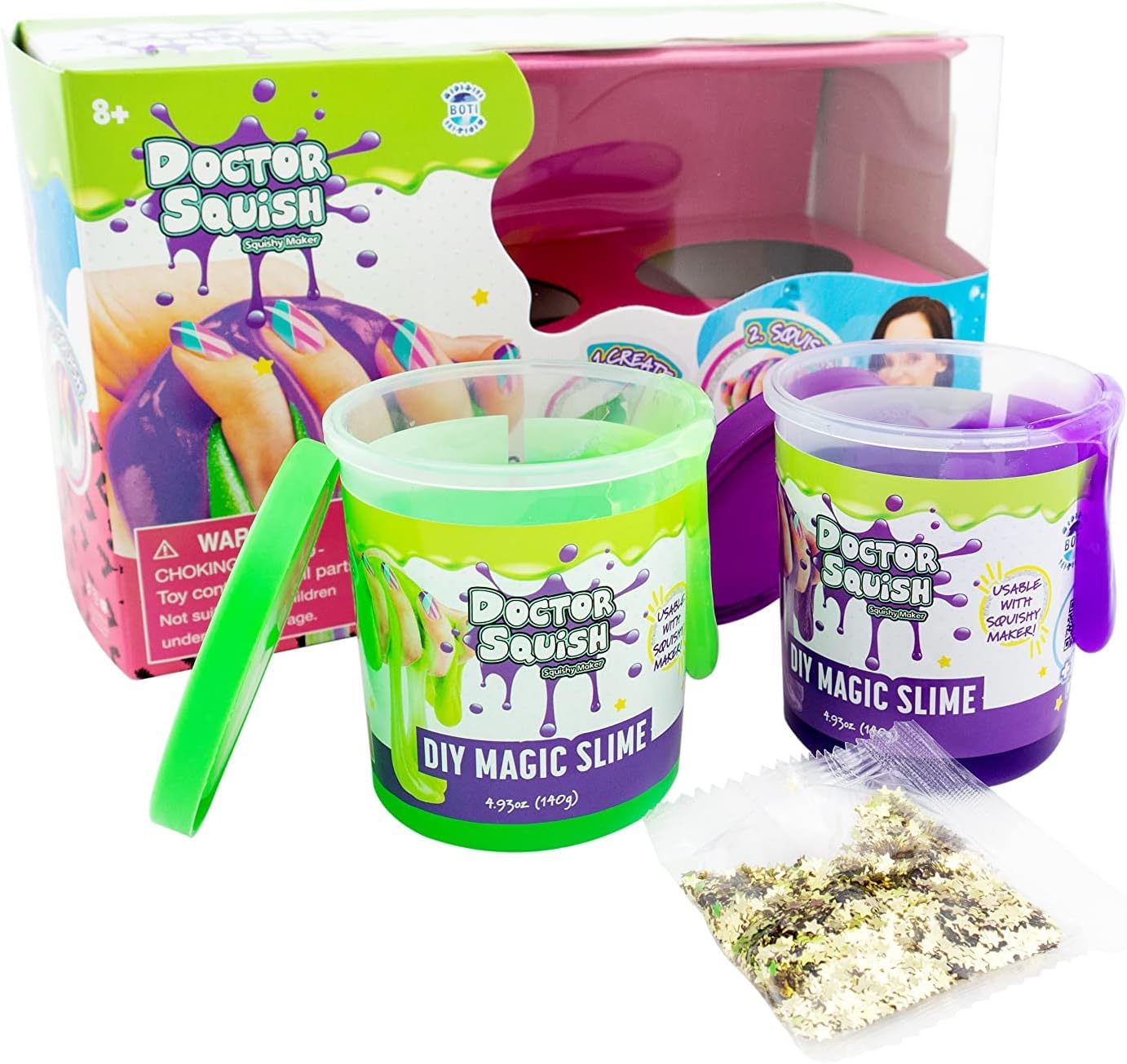 Doctor Squish Diy Magic Slime Set - Green And Purple - 1 Ct (Pack Of 1)