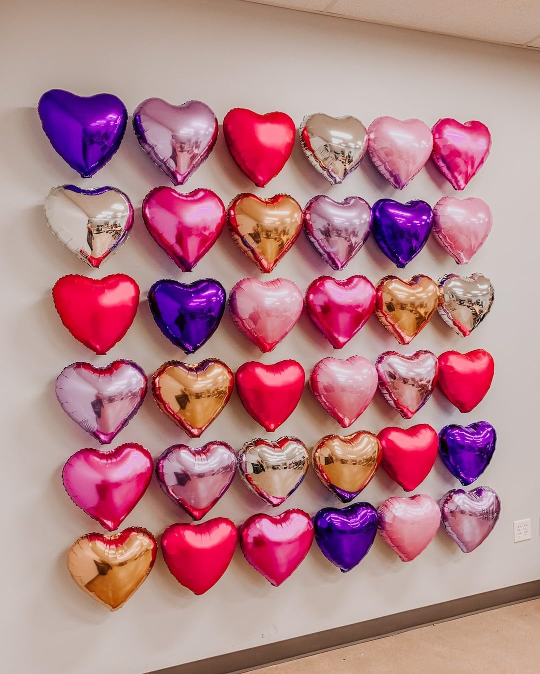 Hot Pink Heart Balloons Pack Of 10,18 Inch Vibrant Pink Valentines Day Balloons Heart Balloons For Valentines Day Decorations Pr