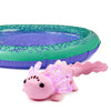 Fingerlings Interactive Baby Axolotl with Inflatable Pool, Alix, Swims and Lights Up in Water, Rainbow Lights Tell Your Mood (Ag