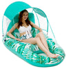 Jasonwell Pool Floats with Canopy - Inflatable Pool Float mature-themed Lounger Floaties Raft Floating Chair for Swimming Pool Lake Water Lounge Float with Cup Holders Beach Pool Party Toys for mature-themeds (Green)
